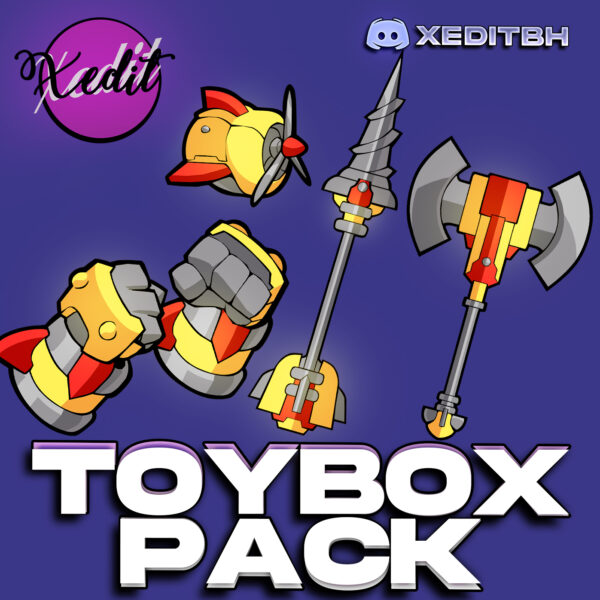 Brawlhalla Toybox Pack – Gauntlets,  Axe, Lance and Orb Weapons Skins